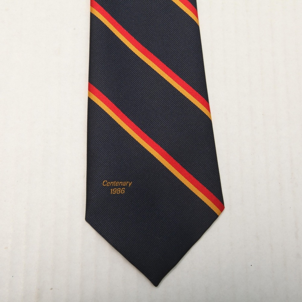 Vintage Austico Tie Mens One Size Blue Striped Centenary 1986 Necktie Australia